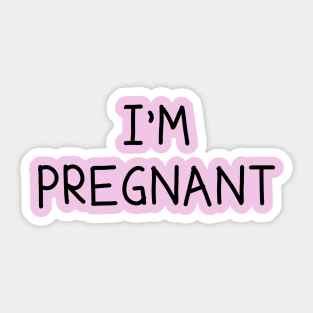 I'm Pregnant Couple's Shirt Sticker